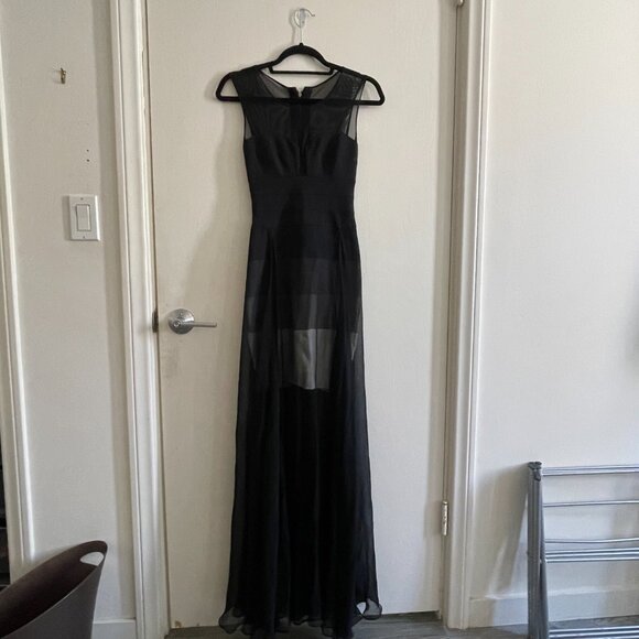 BCBGMAXAZRIA Black/White Bandage Maxi Alai Dress - Picture 2 of 5